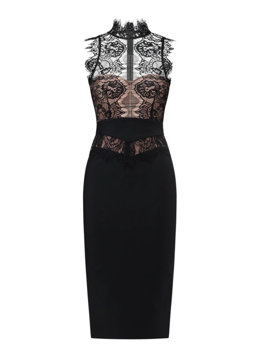 ‼️⚠️Bella Barnett Black Lace Sheath Midi Dress‼️⚠️